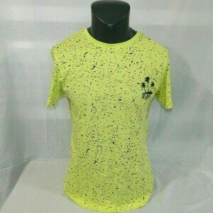 Yellow Black Speckle Vibes T Shirt Retro Mens S urban Heritage 80s